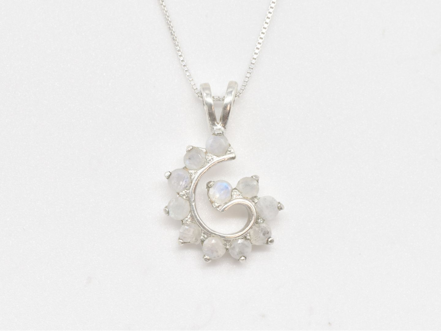 2299-P-nMOO: Sterling Silver 925 Natural Moonstone
