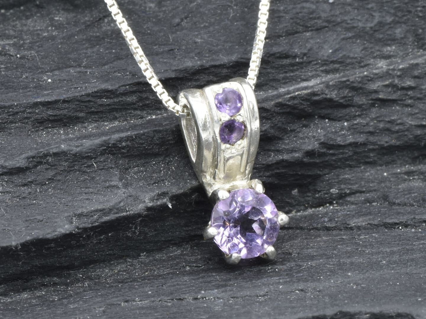 2911-P-nAME : Sterling Silver 925 Natural Amethyst