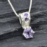 2911-P-nAME : Sterling Silver 925 Natural Amethyst