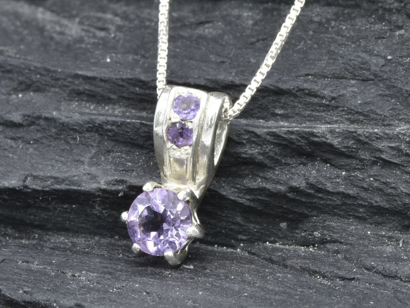 2911-P-nAME : Sterling Silver 925 Natural Amethyst