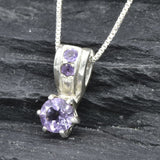 2911-P-nAME : Sterling Silver 925 Natural Amethyst