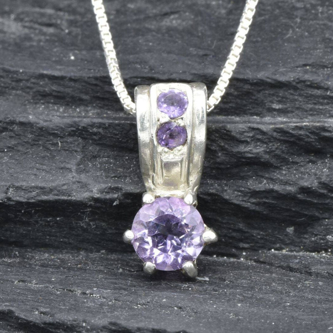 2911-P-nAME : Sterling Silver 925 Natural Amethyst