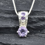 2911-P-nAME : Sterling Silver 925 Natural Amethyst