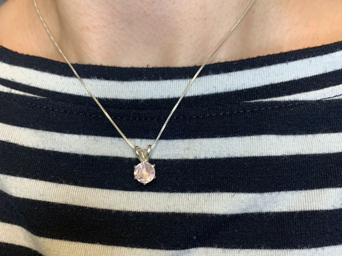 2748-P-nROQ: Sterling Silver 925 Natural Rose Quartz