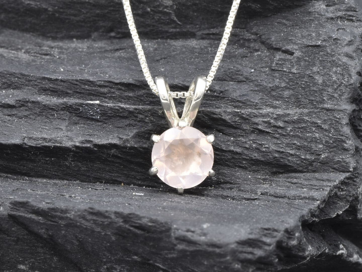 2748-P-nROQ: Sterling Silver 925 Natural Rose Quartz