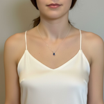 Beautiful Created Sapphire Pendant in 925 Sterling Silver, a thoughtful gift that represents loyalty and elegance for any occasion.