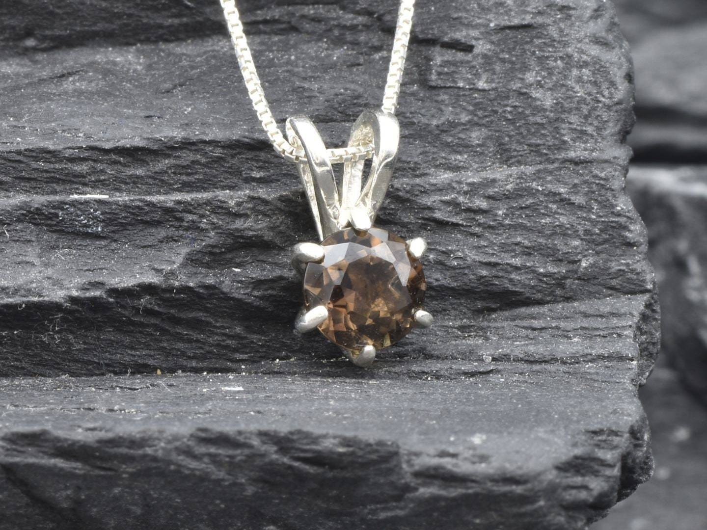 2748-P-nSST: Sterling Silver 925 Natural Smoky Topaz