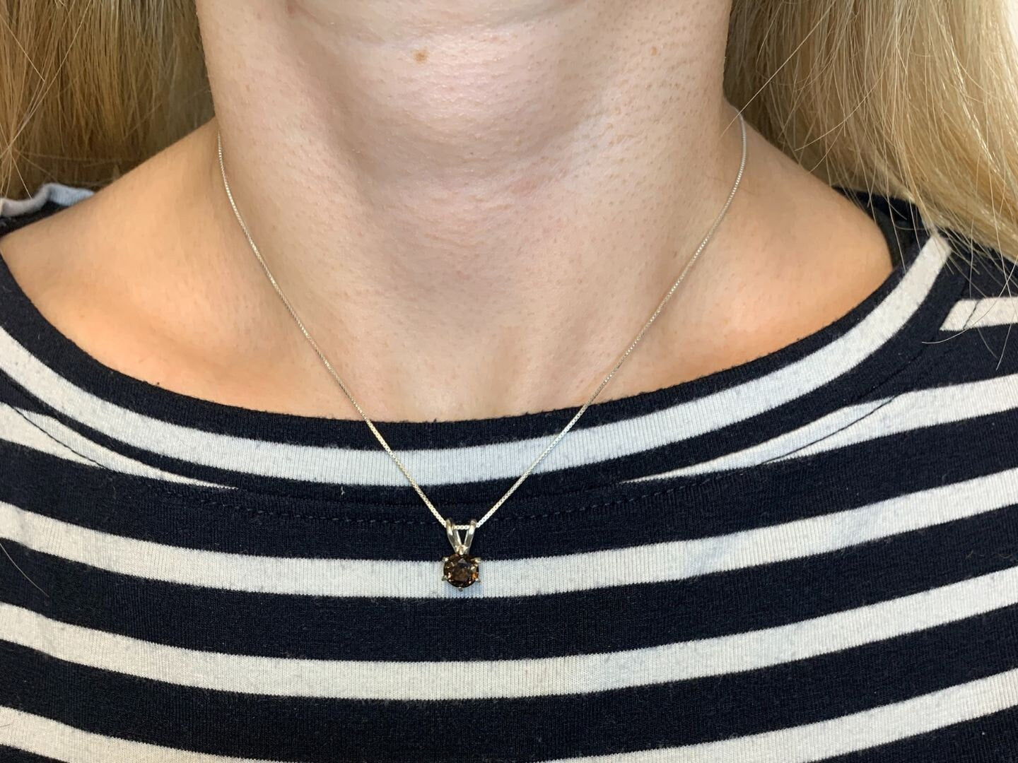 2748-P-nSST: Sterling Silver 925 Natural Smoky Topaz