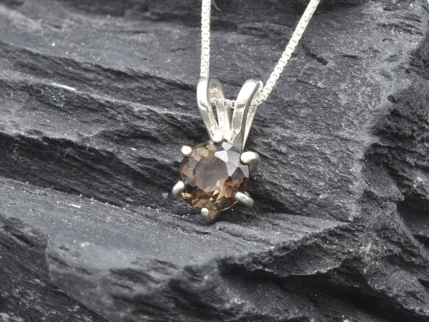 2748-P-nSST: Sterling Silver 925 Natural Smoky Topaz