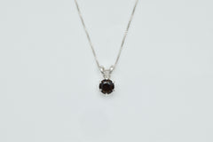 2748-P-nSST: Sterling Silver 925 Natural Smoky Topaz
