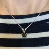 2748-P-nSST: Sterling Silver 925 Natural Smoky Topaz