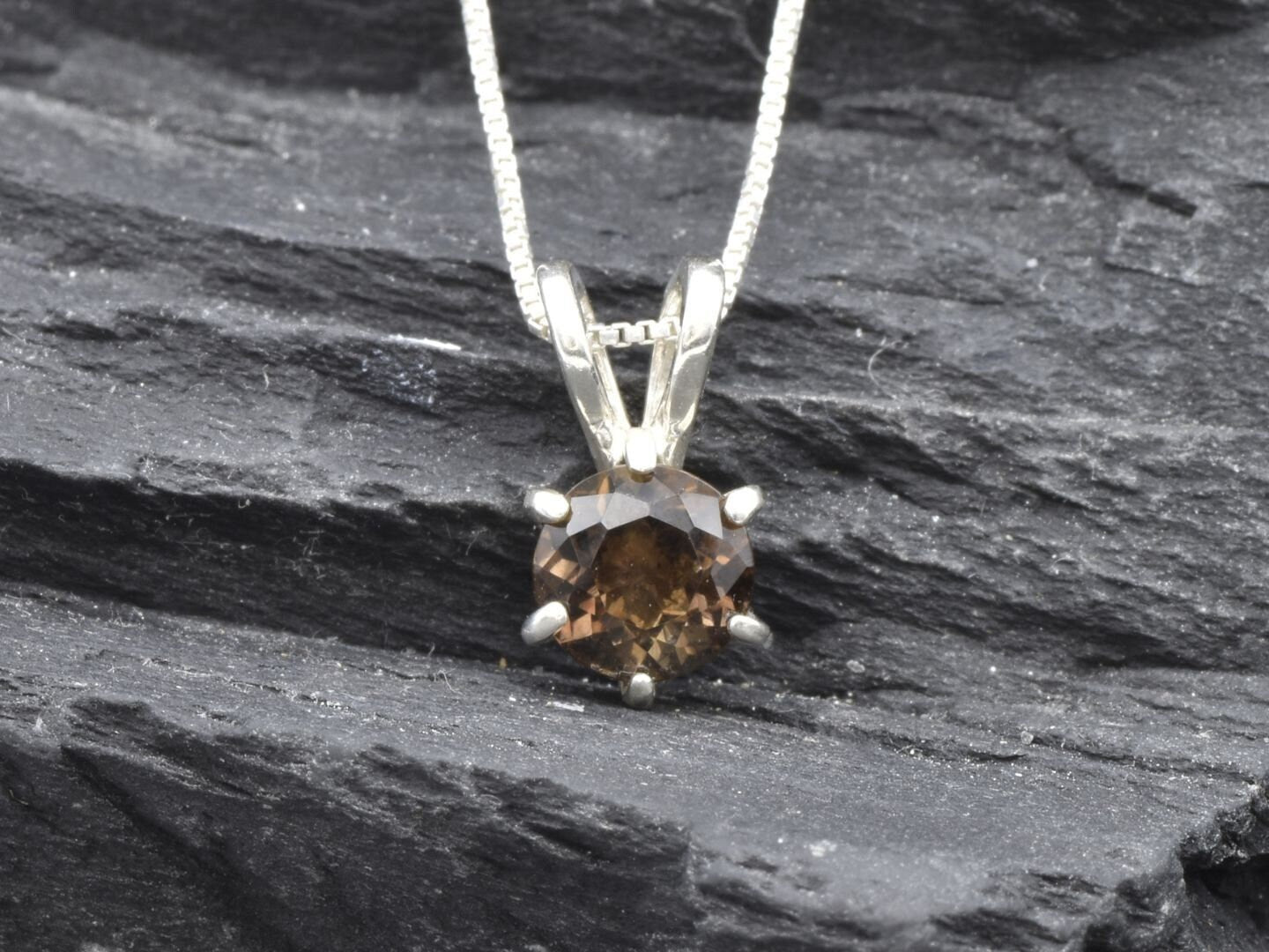 2748-P-nSST: Sterling Silver 925 Natural Smoky Topaz