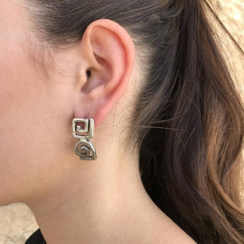Silver Earrings, Long Earrings, Designer Earrings, Statement Earrings, Unique Earrings, Artistic Earrings, Artisan Earrings, Solid Silver (754850167)