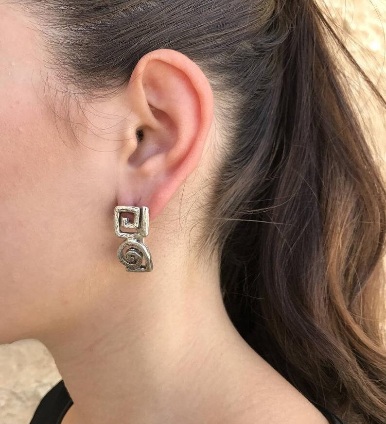 Silver Earrings, Long Earrings, Designer Earrings, Statement Earrings, Unique Earrings, Artistic Earrings, Artisan Earrings, Solid Silver (754850167)