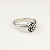 Triskelion Ring - Silver Triskeles Ring - Celtic Triskele Ring