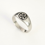 Triskelion Ring - Silver Triskeles Ring - Celtic Triskele Ring