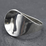 Asymmetrical Silver Ring,  Chunky Ring, Sterling Silver Ring, Wide Silver Band, Unisex Ring, Everyday Ring, Boho Ring, Wide Wave Ring, Ring