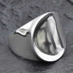 Asymmetrical Silver Ring,  Chunky Ring, Sterling Silver Ring, Wide Silver Band, Unisex Ring, Everyday Ring, Boho Ring, Wide Wave Ring, Ring