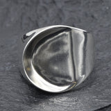 Asymmetrical Silver Ring,  Chunky Ring, Sterling Silver Ring, Wide Silver Band, Unisex Ring, Everyday Ring, Boho Ring, Wide Wave Ring, Ring