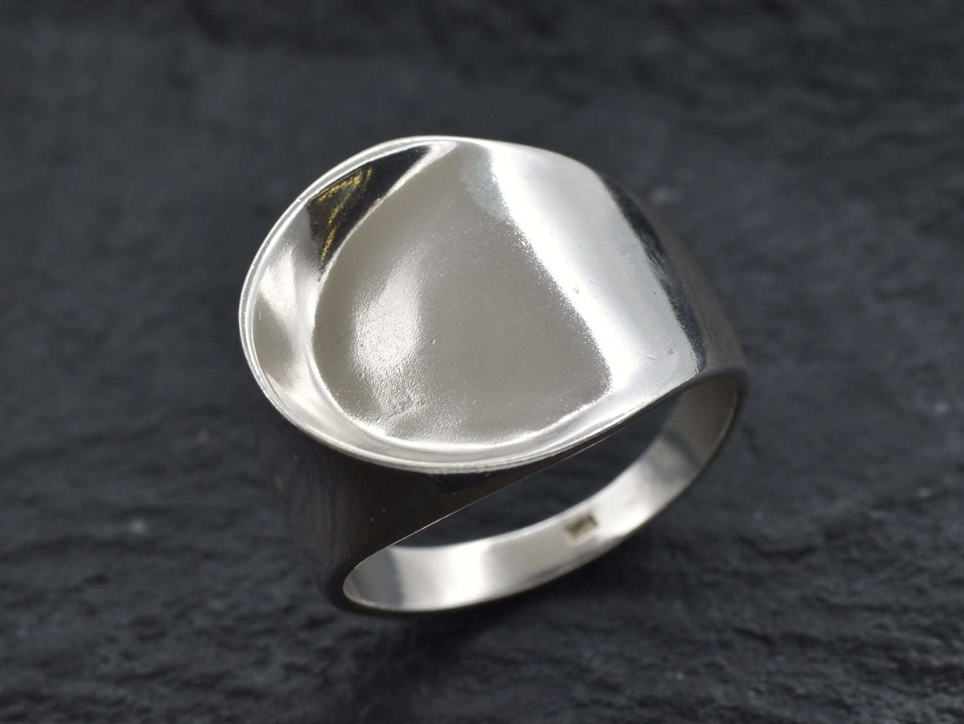 Asymmetrical Silver Ring,  Chunky Ring, Sterling Silver Ring, Wide Silver Band, Unisex Ring, Everyday Ring, Boho Ring, Wide Wave Ring, Ring