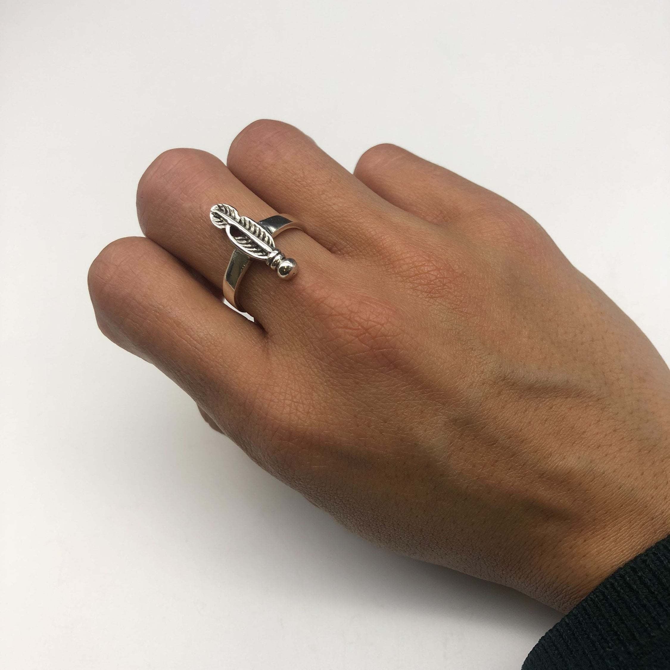 Silver Feather Ring, Plume Ring, Minimalist Ring, Original Feather Ring, Silver Ring, Sterling Silver Feather Ring, Feather Band, Cute Ring