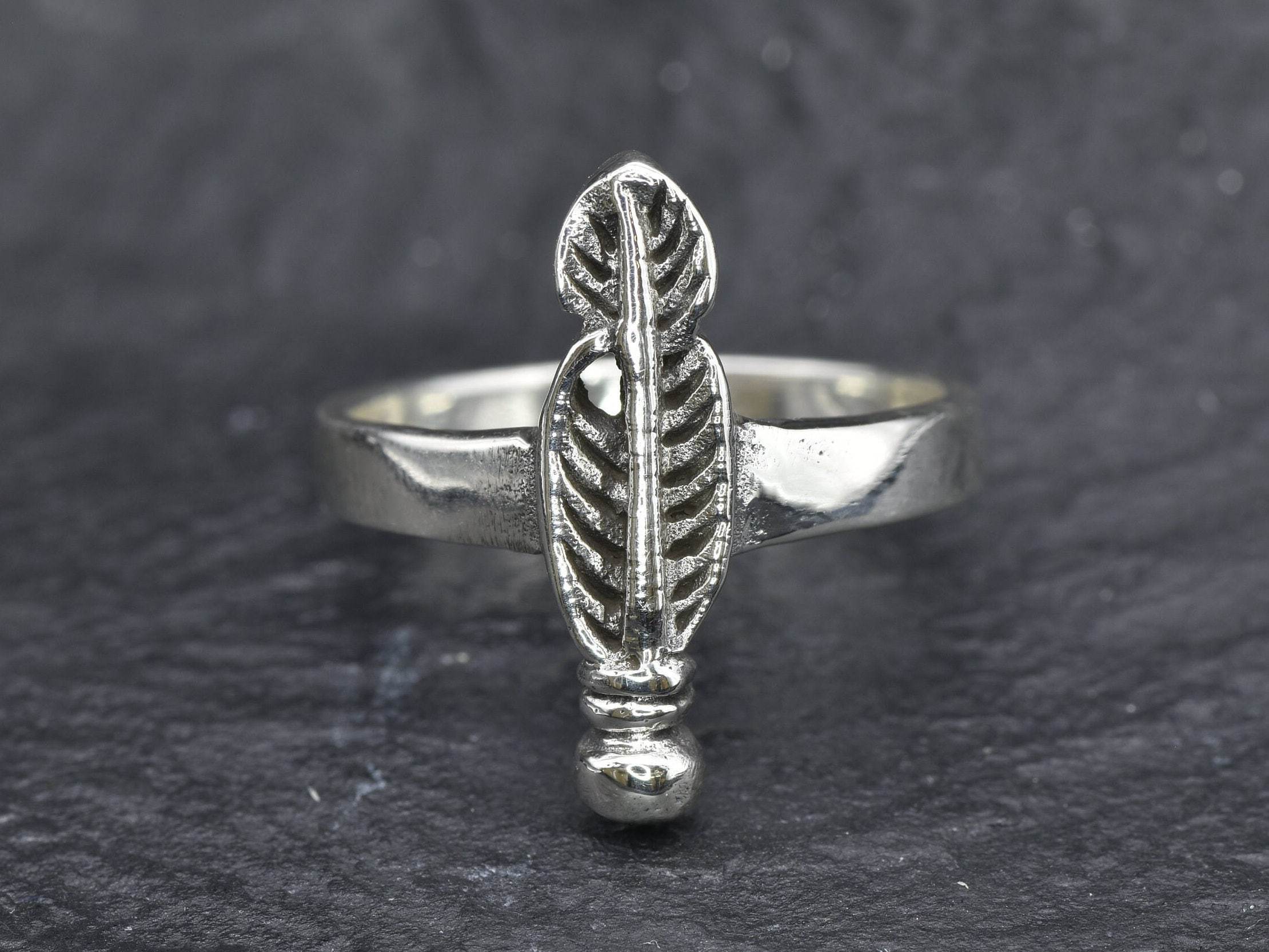 Silver Feather Ring, Plume Ring, Minimalist Ring, Original Feather Ring, Silver Ring, Sterling Silver Feather Ring, Feather Band, Cute Ring