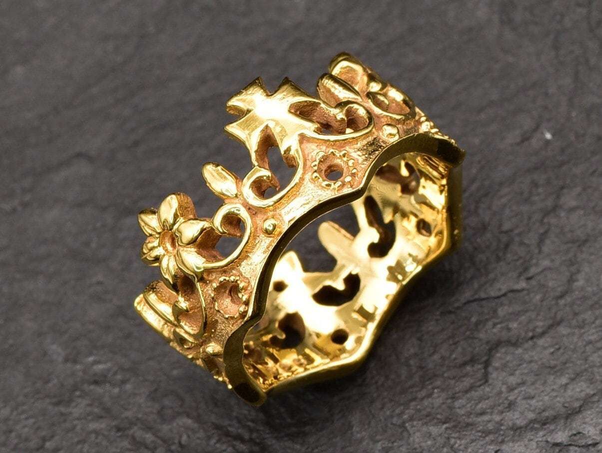 Silver Crown Ring, Gothic Ring, Queen Ring, Sterling Crown Band, Sterling Silver Ring, Handmade Crown Ring, Handmade Ring, Gothic Crown Ring(1)