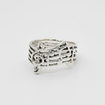 Silver Musical Note Ring - Music Lover Ring - Music Note Ring made in 925 Sterling Silver. Ideal for everyday wear and perfect for birthday gifting and special occasions.