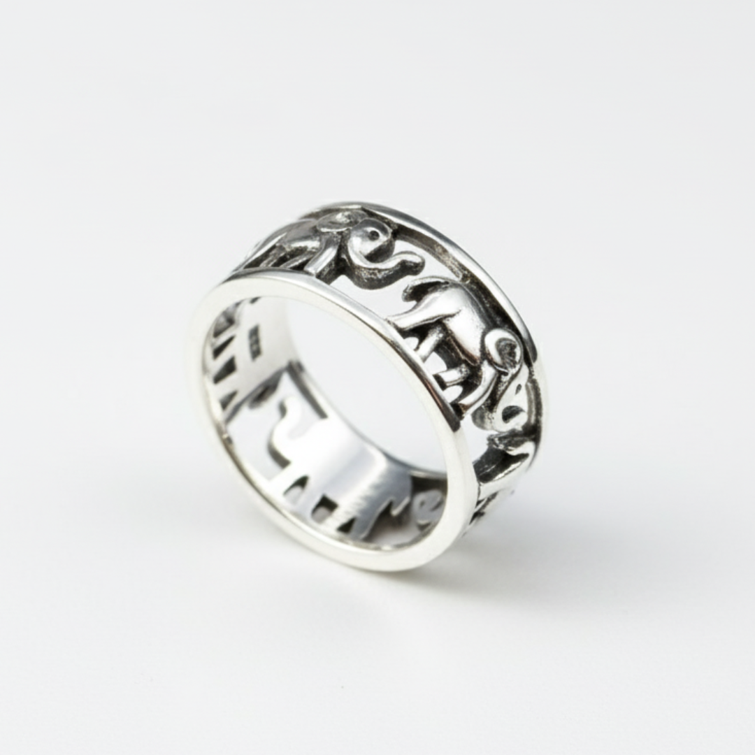 Charming Small Elephant Ring - Made with 925 Sterling Silver, ideal for birthdays and everyday fashion.