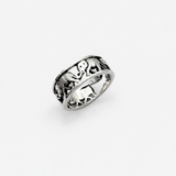 Silver Elephant Band - Silver Animal Ring - Small Elephant Ring