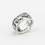 Silver Elephant Band - Silver Animal Ring - Small Elephant Ring made in 925 Sterling Silver. Ideal for everyday wear and perfect for birthday gifting and special occasions.