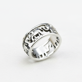 Silver Elephant Band - Silver Animal Ring - Small Elephant Ring made in 925 Sterling Silver. Ideal for everyday wear and perfect for birthday gifting and special occasions.