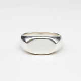 Silver Signet Ring - Oval Signet Ring - Unisex Silver Ring