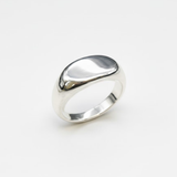 Silver Signet Ring - Oval Signet Ring - Unisex Silver Ring