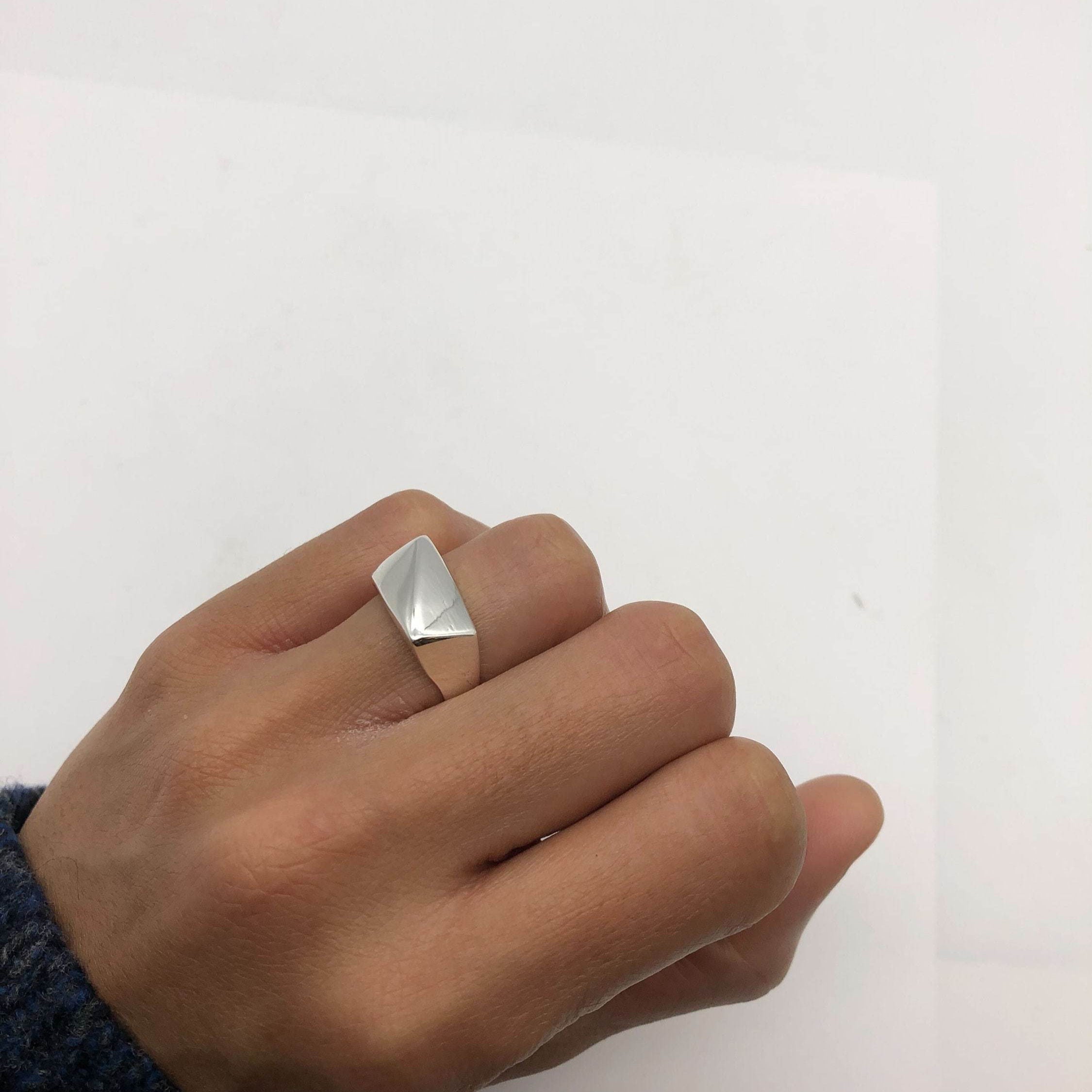 Chunky Silver Ring, Minimalist Ring, Statement Ring, Wide Silver Band, Thick Silver Ring, Solid Silver Ring, Wide Band, Irregular Band, 925