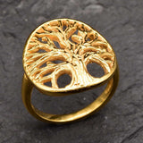 Silver Tree Of Life Ring - Vintage Tree Ring, Silver Statement Ring