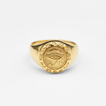Chic Gold Egyptian Eye Ring crafted in 18k Gold Vermeil, perfect for everyday elegance and memorable gift giving.