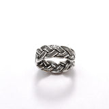 Silver Braided Ring- Silver Vintage Ring, Chunky Braid Ring