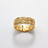 Gold Braided Ring - Unique vintage style in 18k Gold Vermeil, a chic accessory for casual outings and memorable gifts.