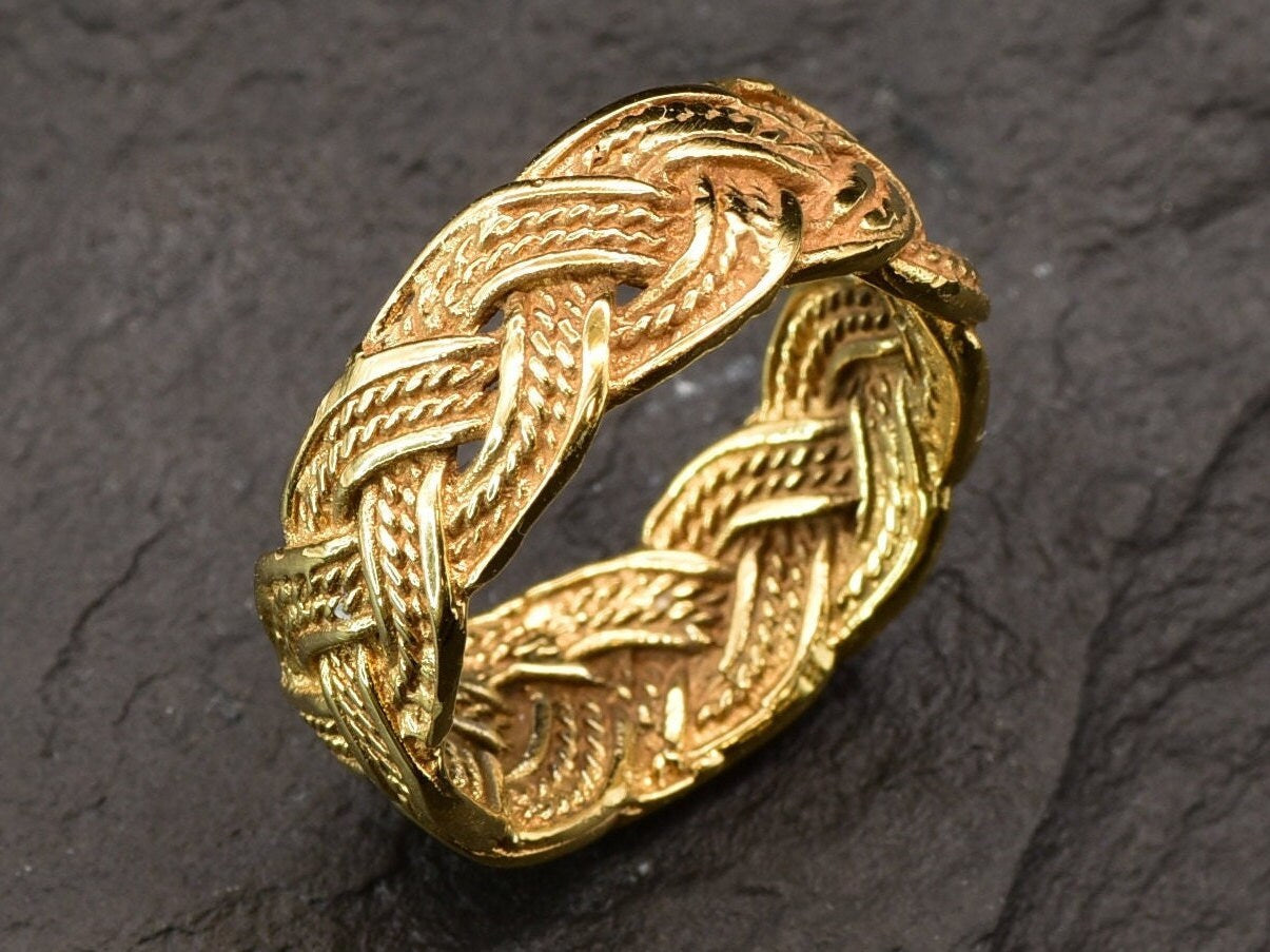 Silver Braided Ring, Vintage band, Proposal Ring, Sterling Silver Ring, Stackable Ring, Braided Band Unisex, Silver Unisex Band, Woven Ring(1)