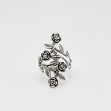 Stunning Long Flower Ring in 925 Sterling Silver. A unique piece for casual wear and thoughtful gifting on special days.
