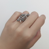 Elegant Silver Rose Ring - Delicate Flower Design in 925 Sterling Silver. Perfect for any occasion and everyday wear.