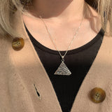 Silver Pyramid Pendant, All Seeing Eye Pendant, Handmade Pendant, Egyptian Pendant, Silver Egyptian Necklace, Symbolic Pendant, Cute pendant
