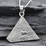 Silver Pyramid Pendant, All Seeing Eye Pendant, Handmade Pendant, Egyptian Pendant, Silver Egyptian Necklace, Symbolic Pendant, Cute pendant