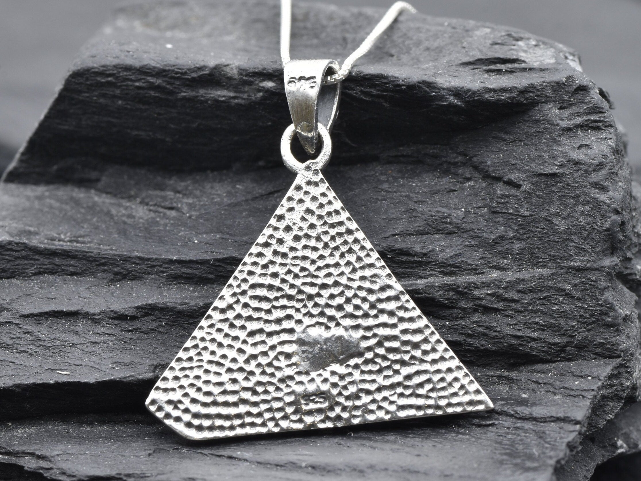 Silver Pyramid Pendant, All Seeing Eye Pendant, Handmade Pendant, Egyptian Pendant, Silver Egyptian Necklace, Symbolic Pendant, Cute pendant