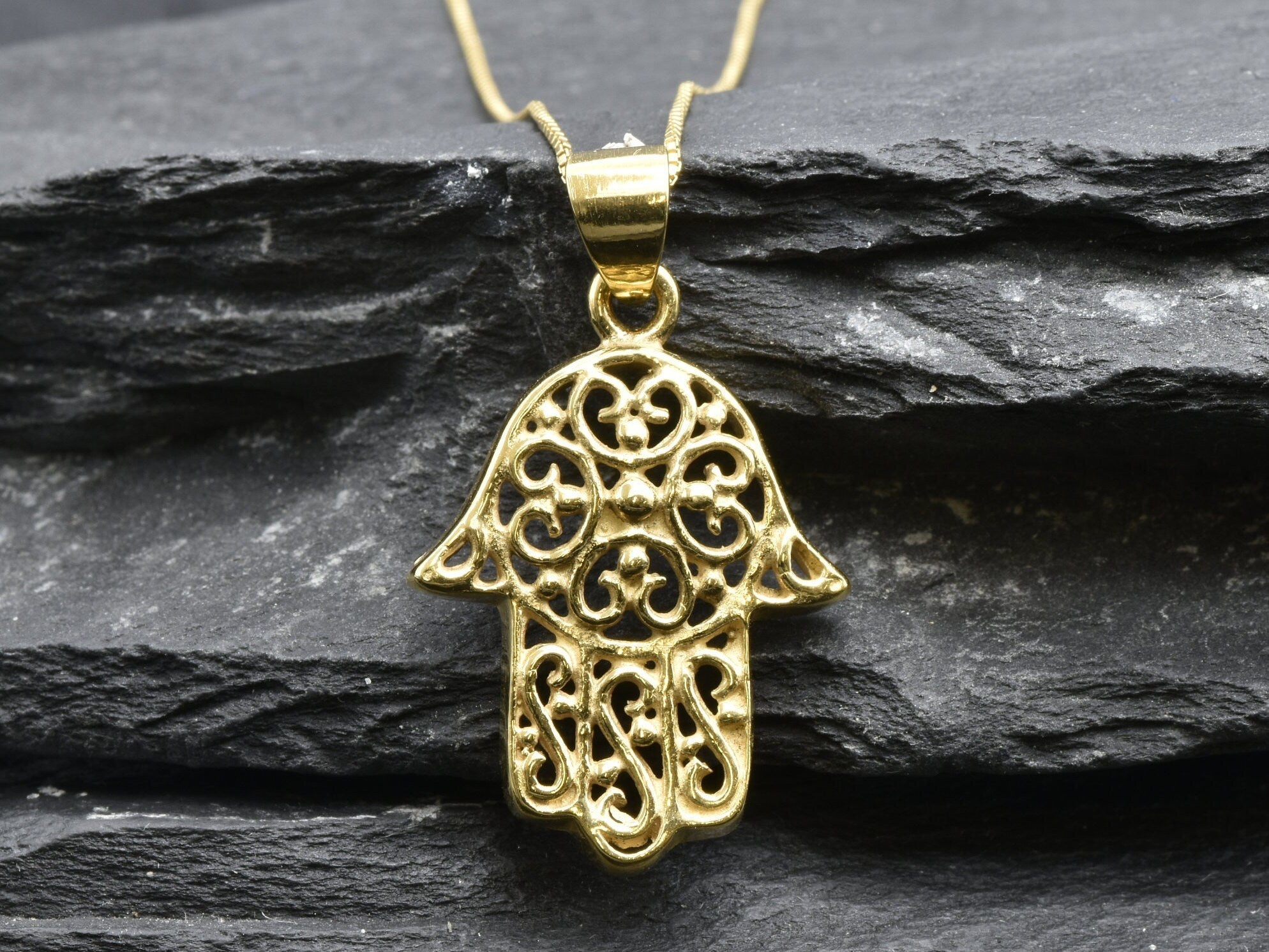 Silver Hamsa Pendant, Silver Fatima Pendant, Hand of Fatima Pendant, Silver Hand Pendant, Protection Pendant, Symbolic Pendant, 925 Silver(1)