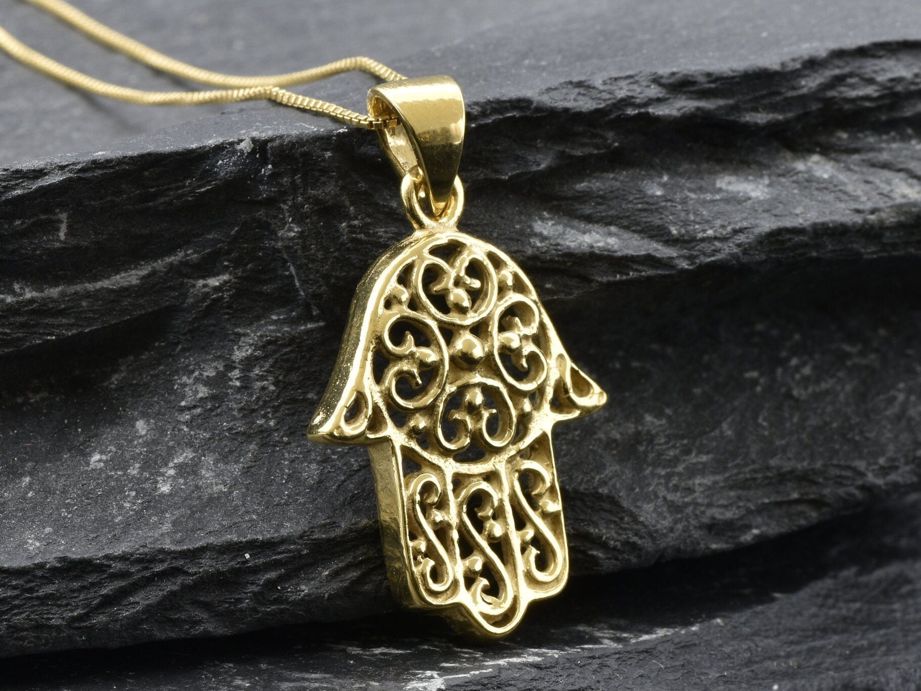 Silver Hamsa Pendant, Silver Fatima Pendant, Hand of Fatima Pendant, Silver Hand Pendant, Protection Pendant, Symbolic Pendant, 925 Silver(1)