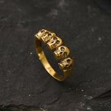 Gold Skull Ring, Skulls Ring, Gold Vintage Ring, Gold Skeleton Ring, Antique Ring, Handmade Ring, Artisan Ring, Original Ring, Gothic Ring