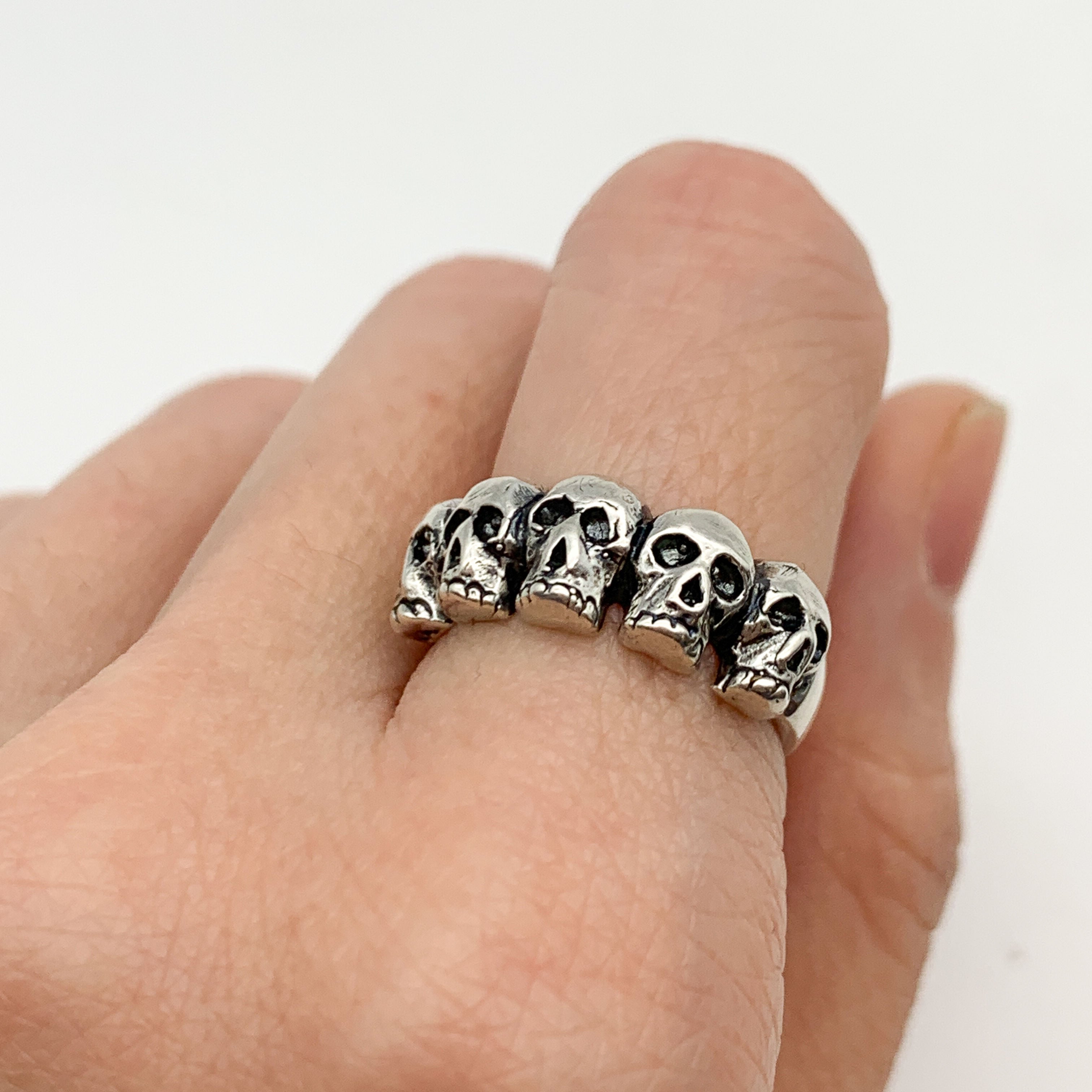 Gold Skull Ring, Skulls Ring, Gold Vintage Ring, Gold Skeleton Ring, Antique Ring, Handmade Ring, Artisan Ring, Original Ring, Gothic Ring(2)