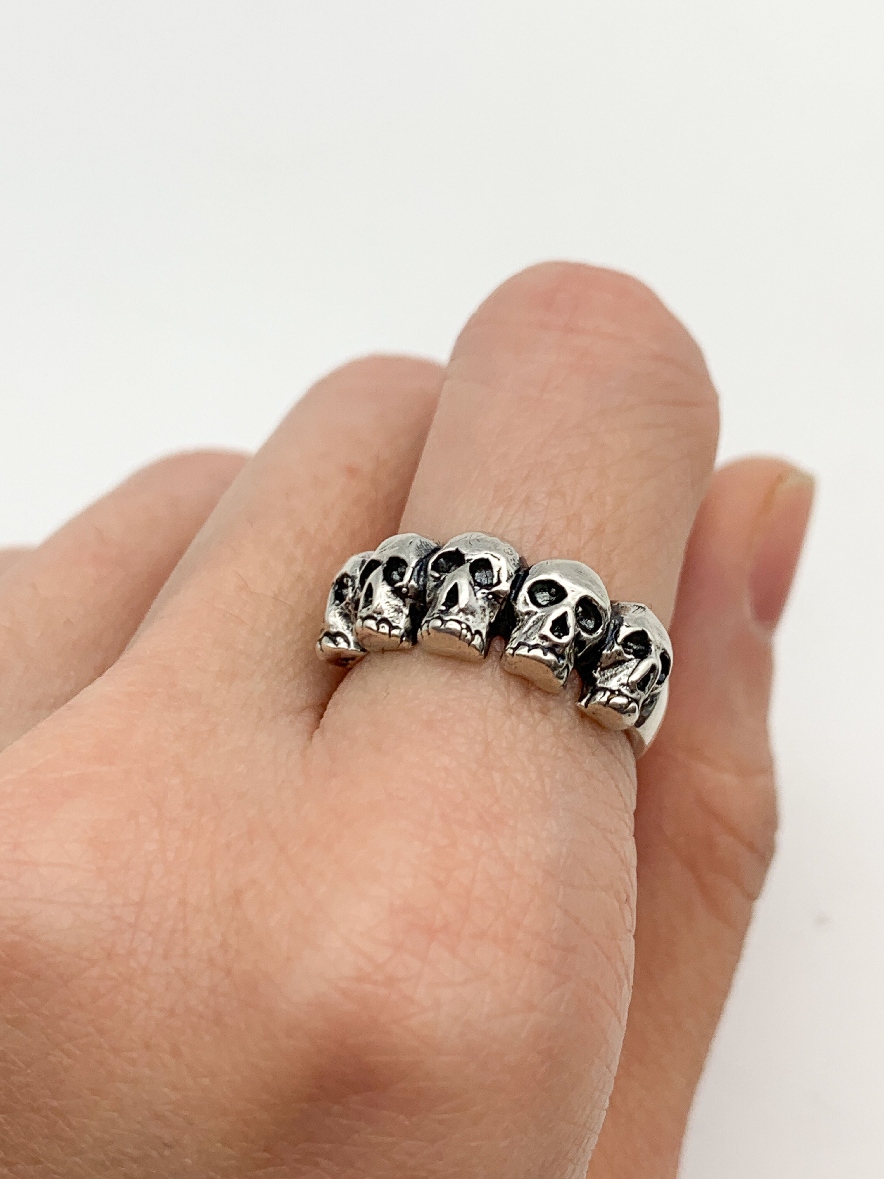 Gold Skull Ring, Skulls Ring, Gold Vintage Ring, Gold Skeleton Ring, Antique Ring, Handmade Ring, Artisan Ring, Original Ring, Gothic Ring(2)